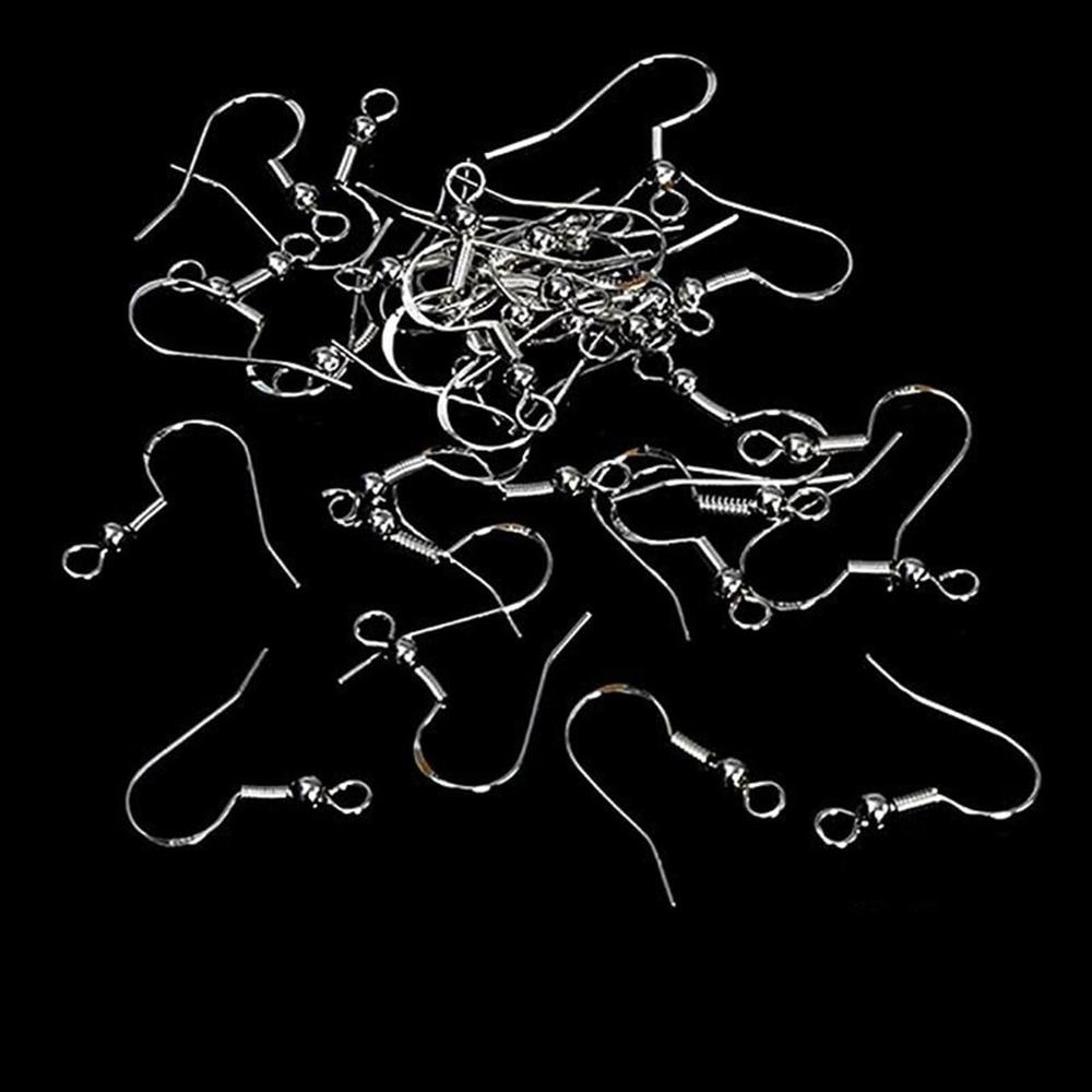 Set 100 / 50 Đôi Bông Tai Bằng Silicone Bạc Sterling|Trang Sức Mạ Bạc 9255 9255|Bông Tai Chất Liệu Cotton Cao Cấp Thời Trang