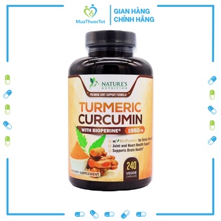 Viên Uống Tinh Chất Nghệ Kết Hợp Hạt Tiêu Đen Nature's Nutrition Turmeric Curcumin with BioPerine 1950mg