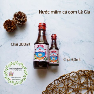 Nước mắm cá cơm Lê Gia chai 60ml & chai 200ml cho bé từ 1 tuổi