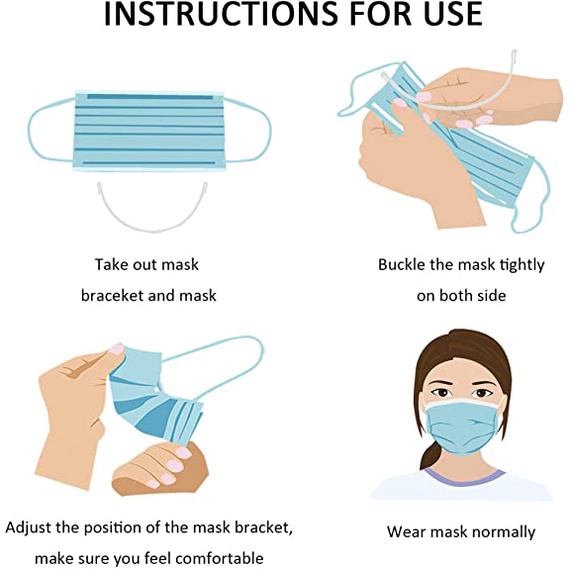 Giá Đỡ Khẩu Trang Hình Chữ U Thoáng Khí / Chống Bụi 3D