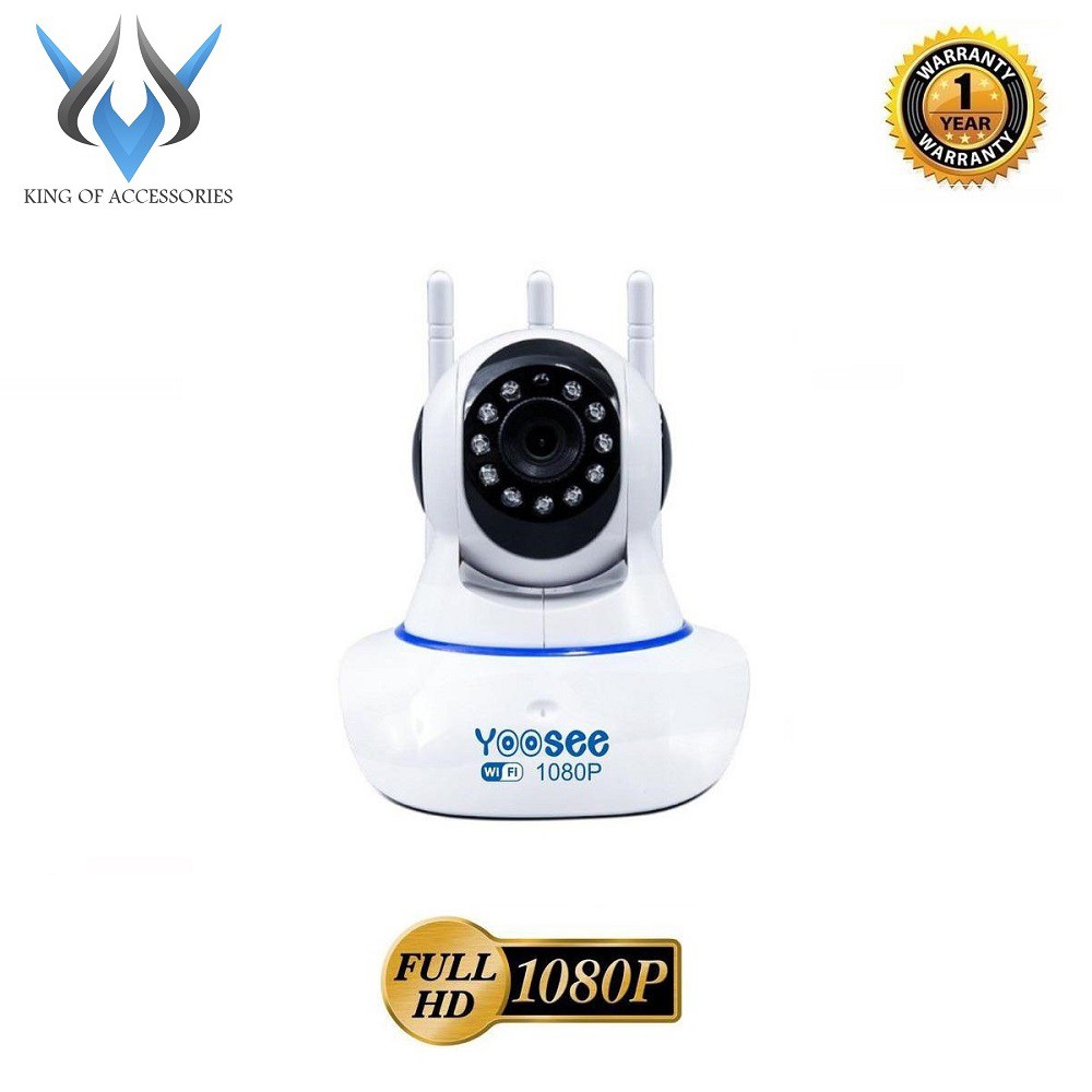 Camera IP Wifi Yoosee 3 Râu 2.0M FullHD 1080P 10 đèn hồng ngoại đàm thoại 2 chiều (Trắng) | BigBuy360 - bigbuy360.vn