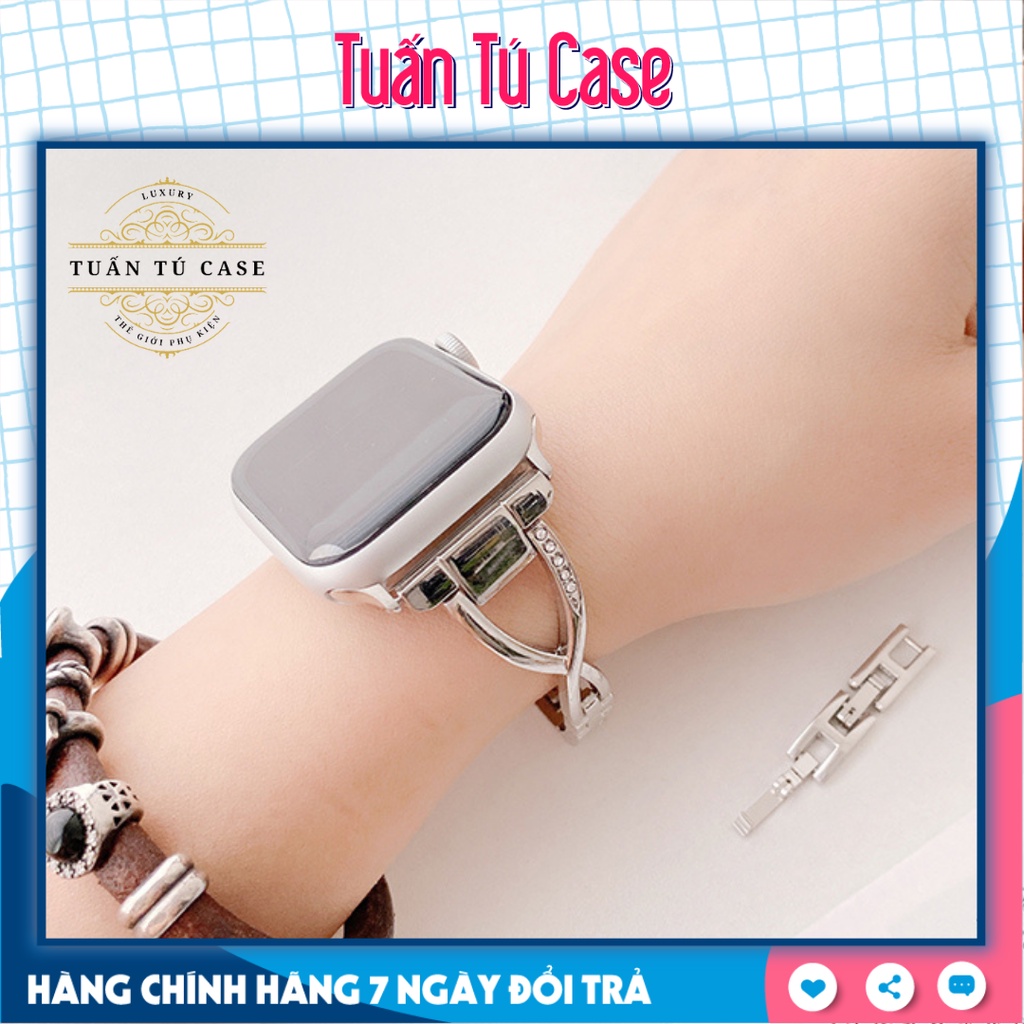 DÂY APPLE WATCH ĐÍNH ĐÁ CỰC XINH CHO SERIES  6/5/4/3/2/1 38mm/ 40mm/42mm/44mm