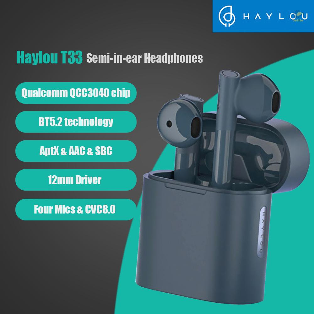 HAYLOU Tai Nghe Không Dây Chống Ồn Chơi Game Htlou T33 BT5.2 QCC3040/Appx Cao Cấp