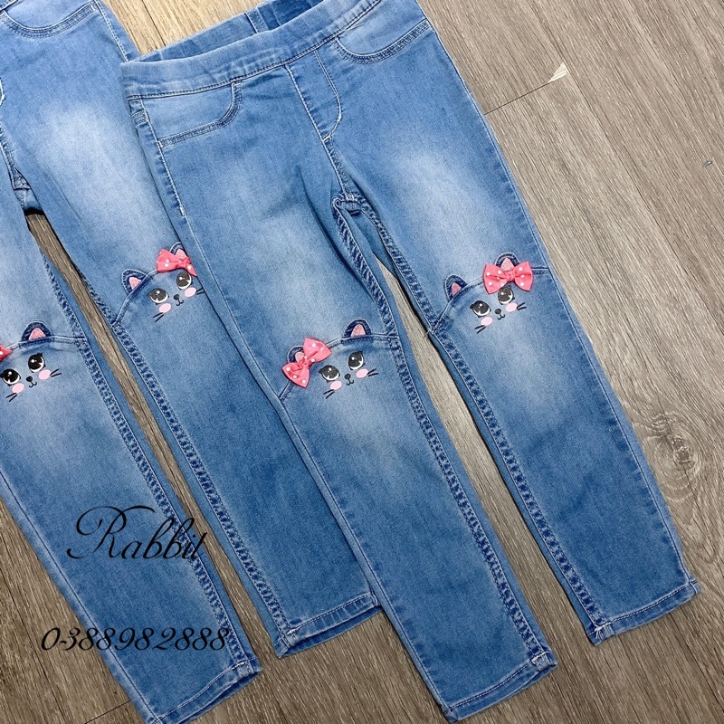 Quần bò denim họa tiết - RABBITSHOP