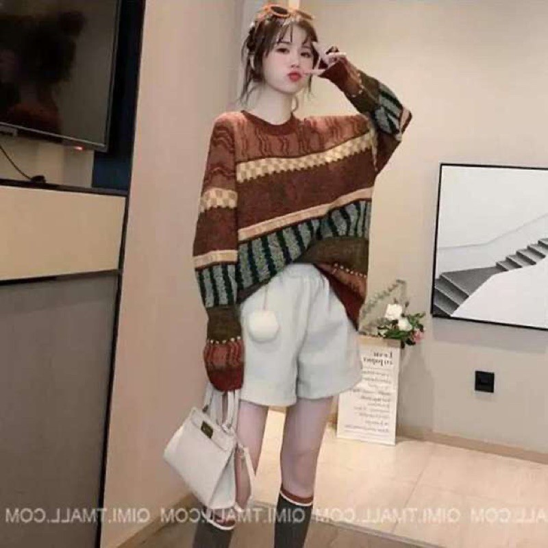 Order áo len thổ Cẩm Vintage giữ ấm tốt