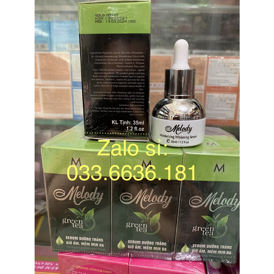 [chính hãng 100%] serum MELODY dưỡng trắng da-giữ ẩm-mềm mịn da chai 35ML (GIÁ IN TRÊN BAO BÌ 319K)
