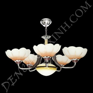 Đèn chùm thuy tinh phòng khách Rộng 50cm
