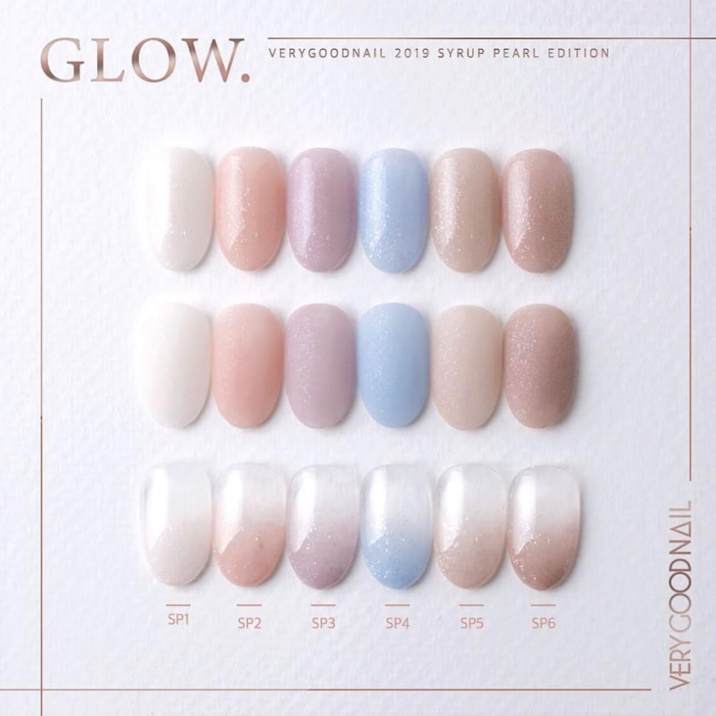 Sơn Thạch Very good Nail chai lẻ 10ml Tách lẻ Set Syrup Pearl Glow Collection