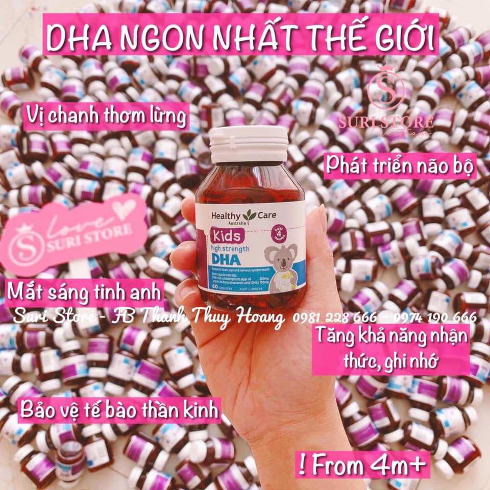 DHA cho bé HEATHY CARE / Hộp 60 viên