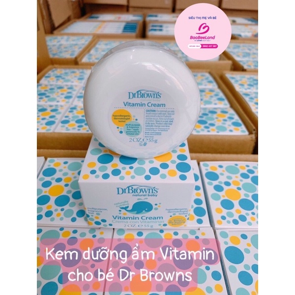Kem dưỡng ẩm Vitamin Cream cho bé Dr Brown's USA - BAABEELAND
