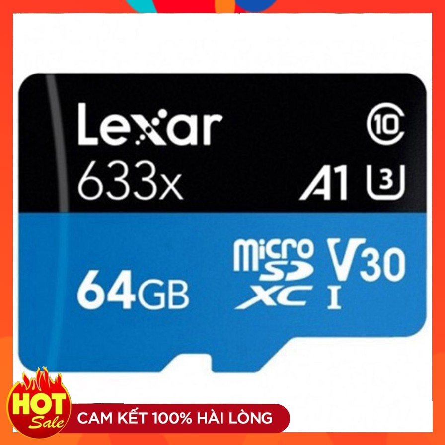 Thẻ nhớ Micro SD lexar 633x 64GB UHS-I U3 95Mbs