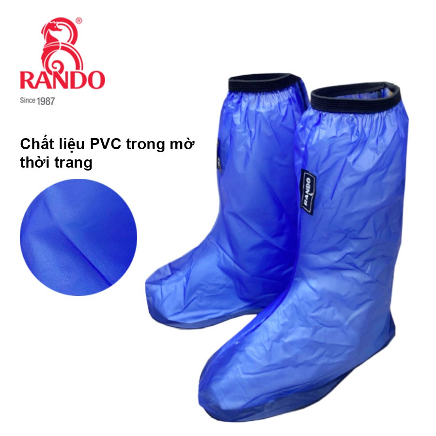 Giày Boots Che Mưa Chống Nước Bền Bỉ, RANDO Chính Hãng, Bọc Bảo Vệ Giày Dành Cho Nam Nữ