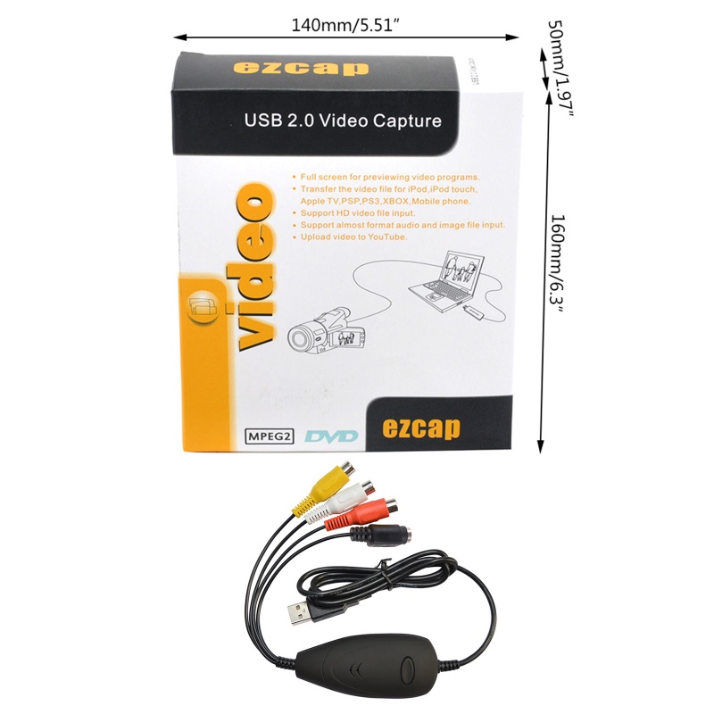 Bộ Chuyển Đổi Máy Quay Video USB zzz Ezcap172 VHS Cho Hệ Thống Windows 10