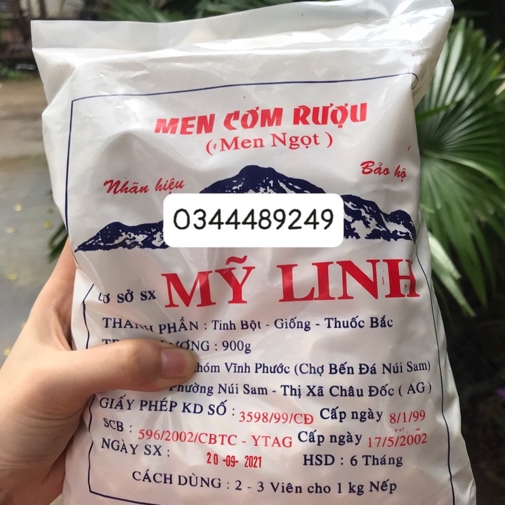 Men cơm rượu ngọt Mỹ Linh, men ủ rượu nếp cẩm, ba trăng, làm bánh bò/ tương hột/ chao