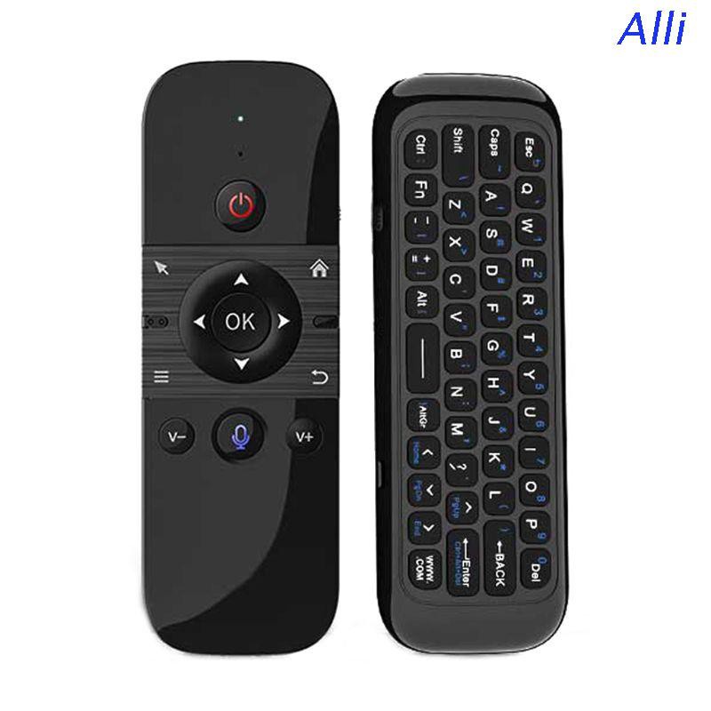 Alli M8 Backlit Air Mouse Smart Voice Remote Control 2.4G RF Wireless Keyboard Air Mouse IR learning Gyro Sensing