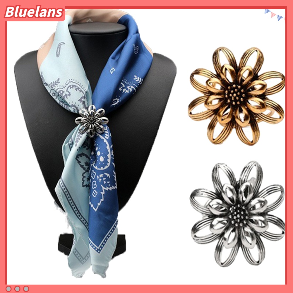 Ghim Cài Khăn Choàng 3 Vòng Hình Hoa Cổ Điển Cho Nữ