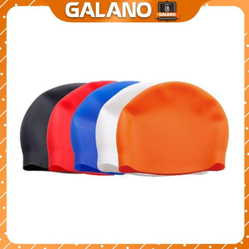 Mũ bơi silicon GALANO unisex trùm kín đầu chống nước cho người lớn bơi lội an toàn SS-001159