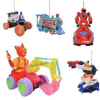 Lồng đèn pin xe lửa thomas bốc khói, robot lái xe, siêu nhân nhiều mẫu đồ chơi trung thu