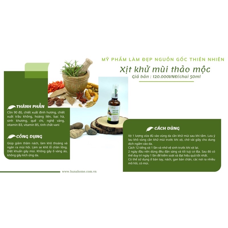 Xịt khử mùi thảo mộc
