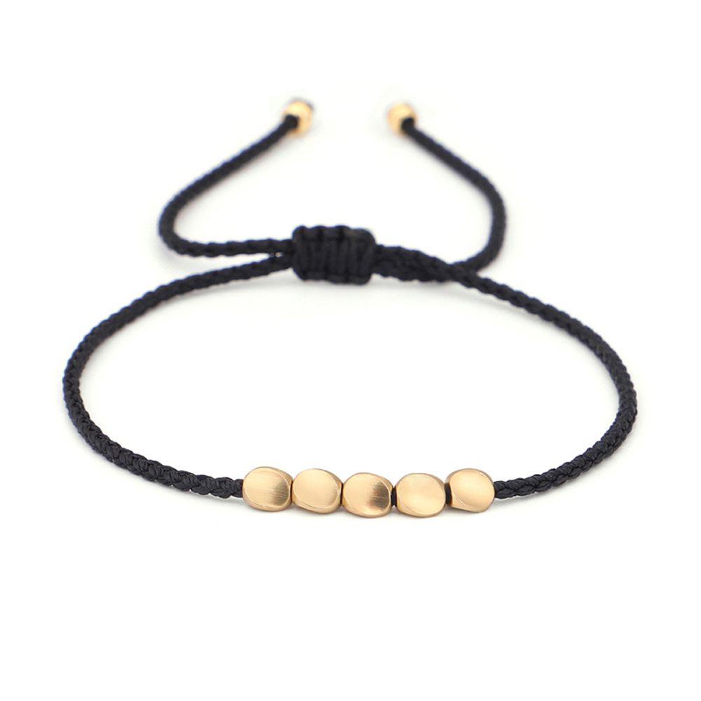 Vòng Tay Chuỗi Hạt Bằng Đồng Màu Đỏ Đen Phong Cách Tây Tạng VANES1