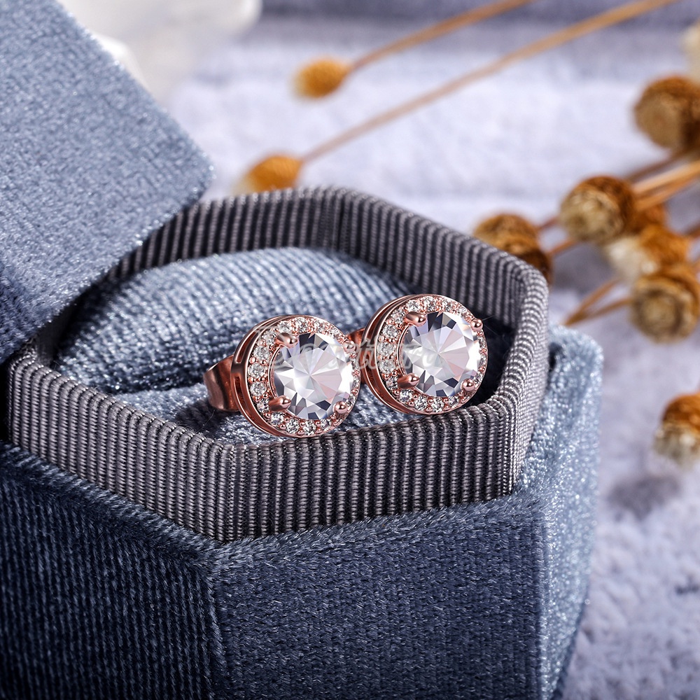 Bông tai đính đá zircon thiết kế sáng tạo độc đáo