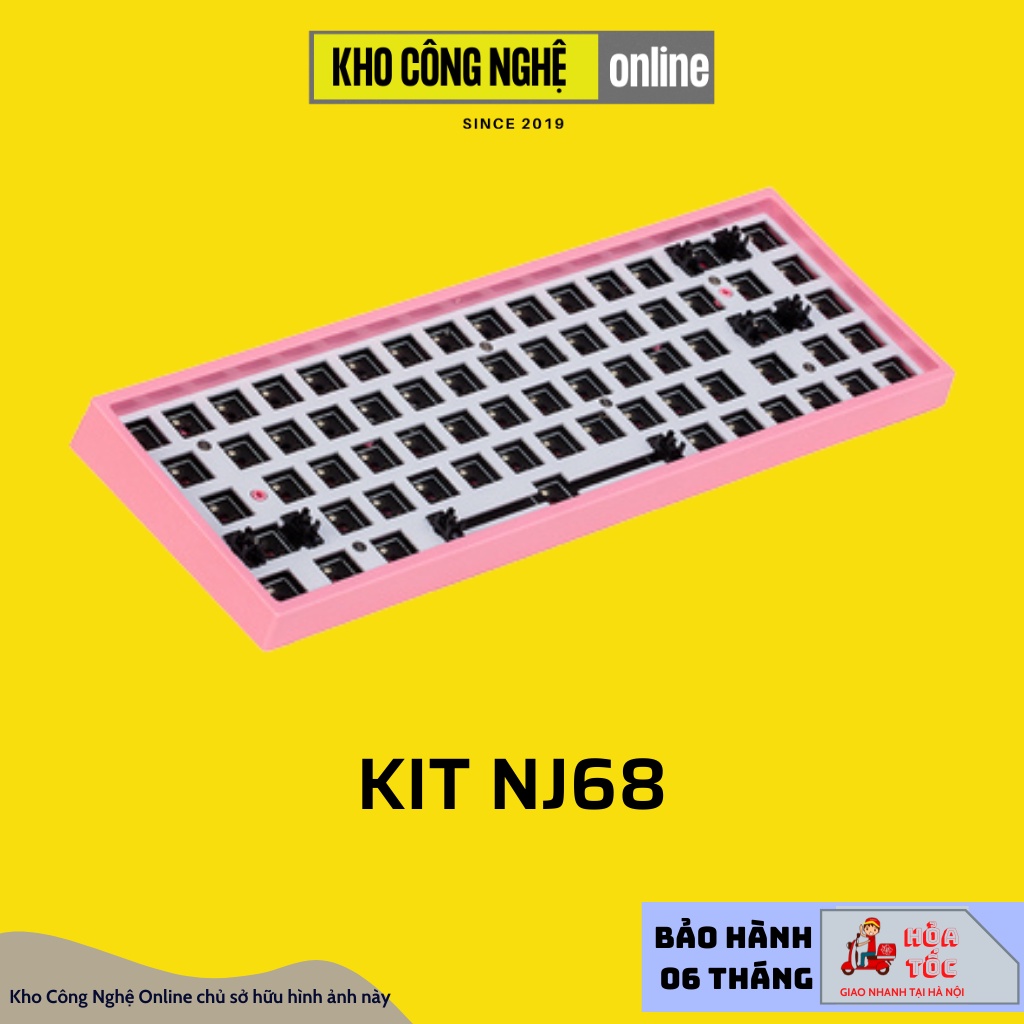 Kit Bàn Phím Cơ NJ68 Led RGB Hotswap, Type C, Bluetooth 5.0, Wireless 2.4G