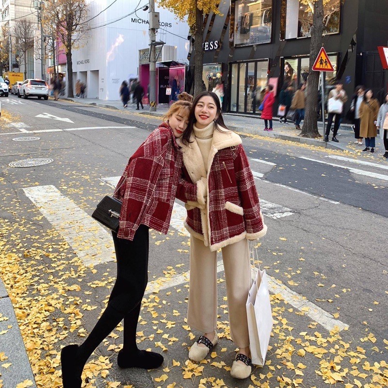 Order | Áo khoác retro len lót lông | BigBuy360 - bigbuy360.vn