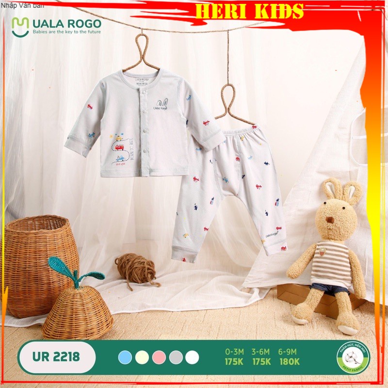 Bộ dài tay cúc thẳng  UALA ROGO 3m -9m