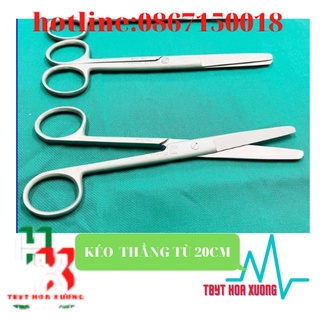 [Hàng Cao Cấp] Kéo Y Tế Cắt thuốc Thẳng tù, Kéo Hai Đầu Tù Pakistan Size 14cm, 16cm, 18cm, 20cm
