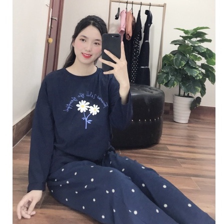 Bộ bầu và sau sinh chất cottong có chỗ cho bé tu ti