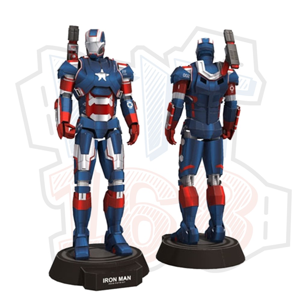 Mô hình giấy Marvel Avengers Robot Iron Patriot - Iron Man