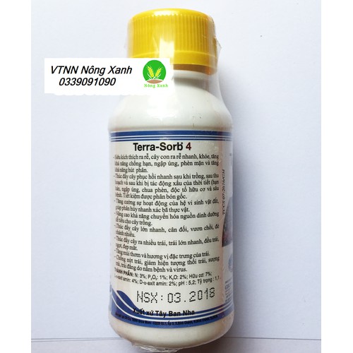 Phân bón lá cao cấp siêu ra rễ Terra -Sorb 4 Root chai 100ml - Terra -Sorb 4