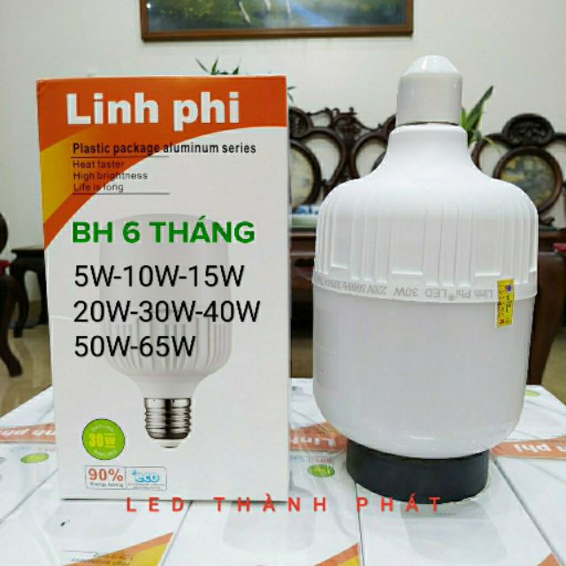 Bóng đèn LED 50w 40w 30w 20w 10w 5w siêu sáng tiết kiệm điện, LED BULB trụ LINH PHI chống nước BẢO HÀNH đổi mới 6 tháng | BigBuy360 - bigbuy360.vn