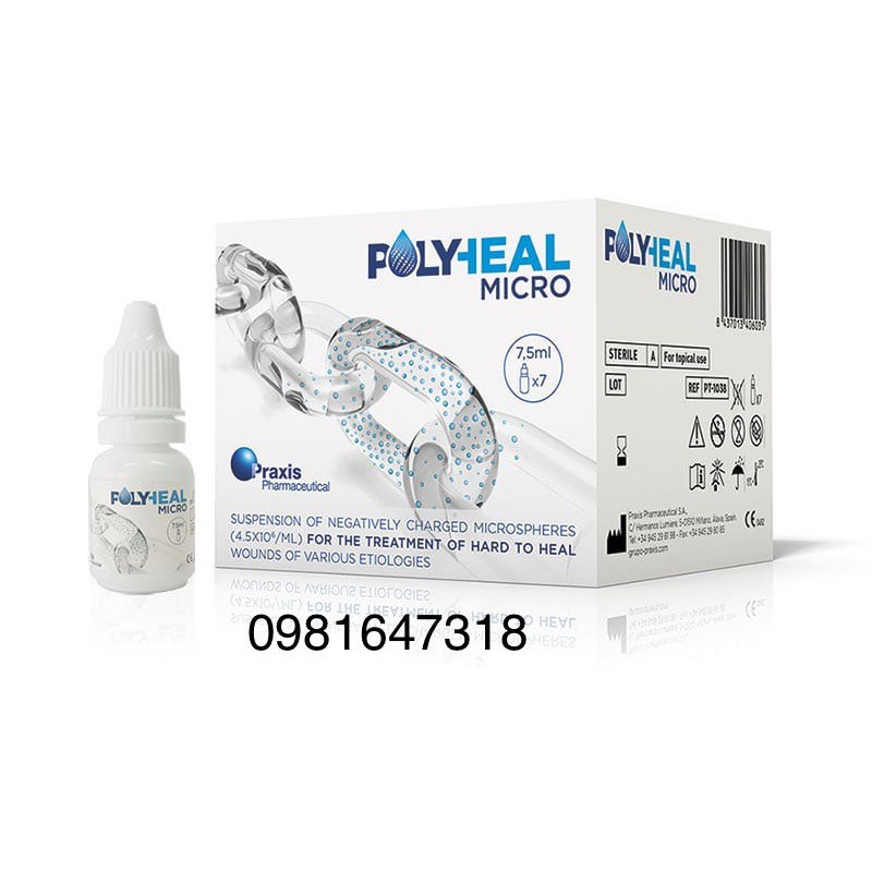 Polyheal Micro 7,5mL- Siêu vi cầu thúc đẩy lành thương
