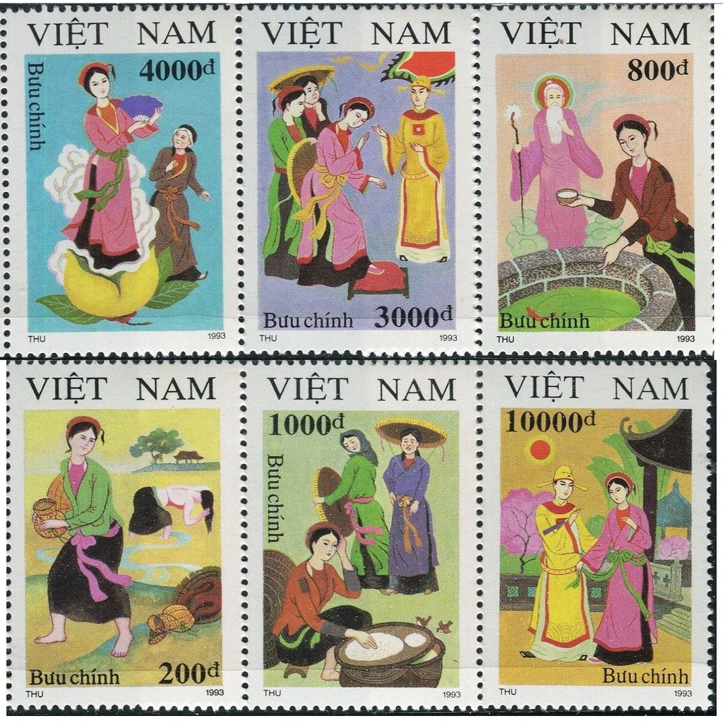 Tem sưu tập Việt Nam MS 658 cổ tích tấm cám 1993