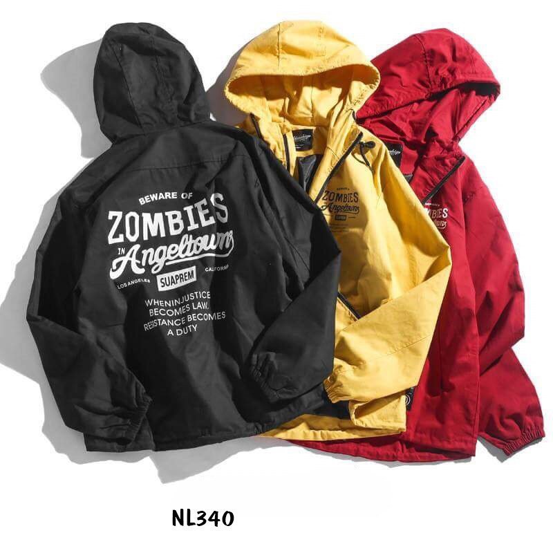 [Sale Hết Ga] Áo khoác nam nữ gió dù Zoombie cá tính áo khoát dù nam