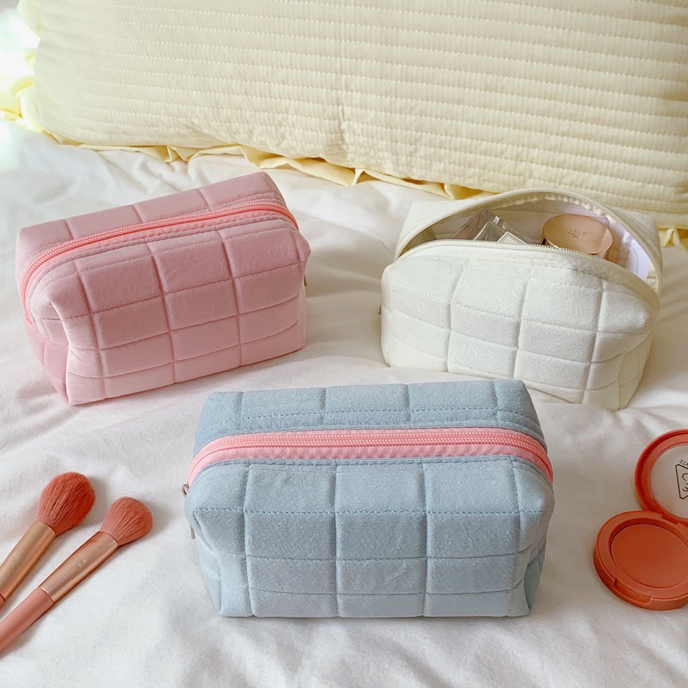 Túi Đựng Đồ Trang Điểm Mềm Mại Nhiều Màu Lựa Chọn