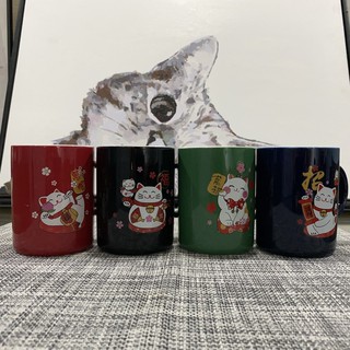 Cốc sứ con mèo may mắn cốc cafe cốc nước tặng thêm thìa cà phê Mug Coffee Cup