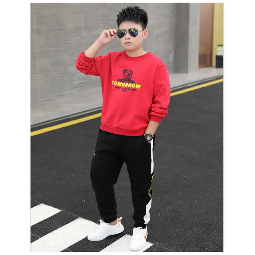 Bộ thu đông cho bé trai 14-45kg, quần áo thu đông bé trai 4-14 tuổi TOMO năng động cá tính.TOMO2