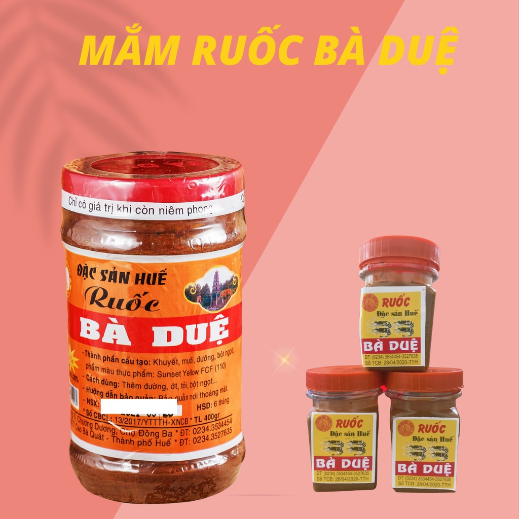 Mắm Ruốc Bà Duệ Huế - Gia Vị Nấu Bún Bò Xào Thịt – Nước Chấm Xoài