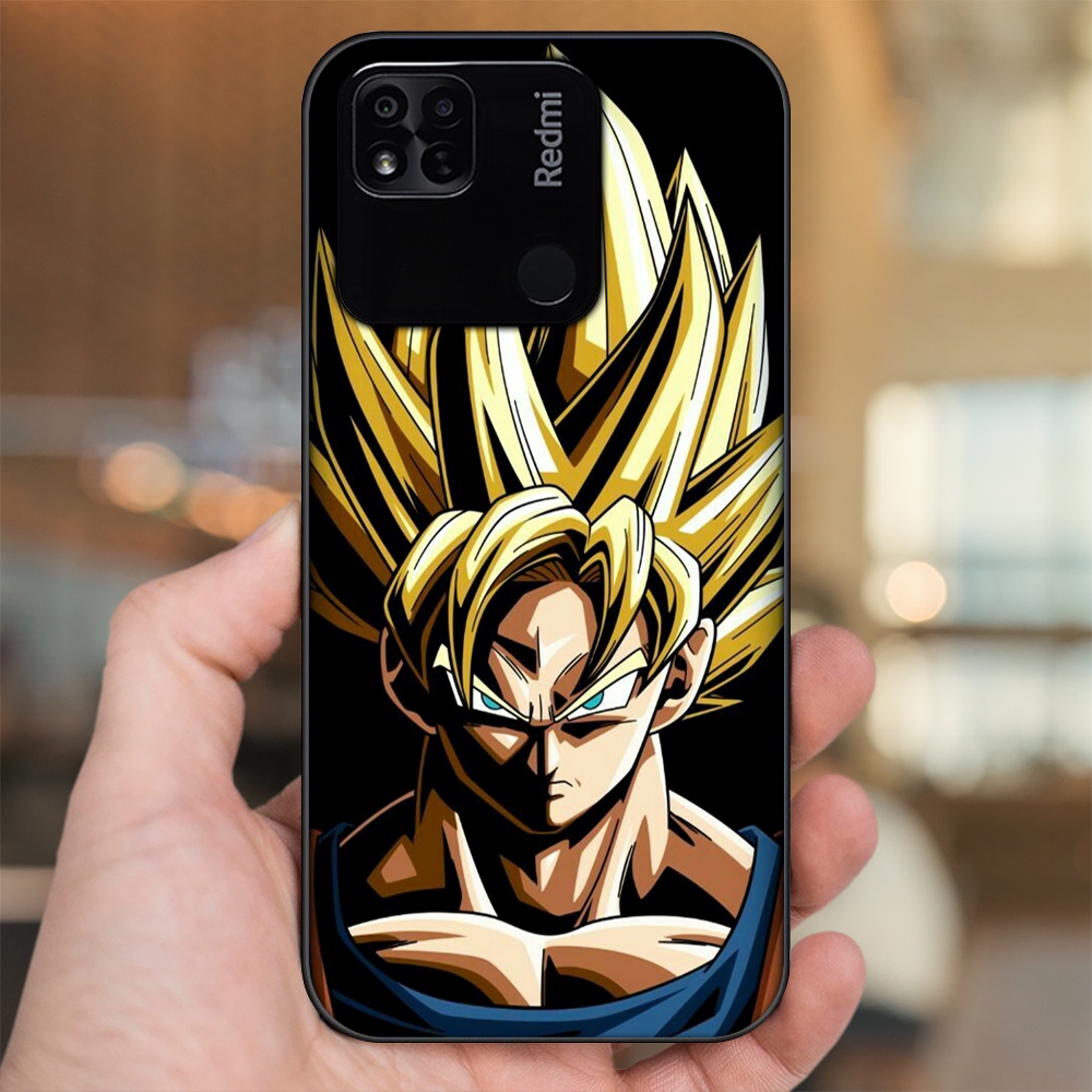 Ốp lưng Xiaomi Redmi 10A viền đen in hình Goku Dragon Ball