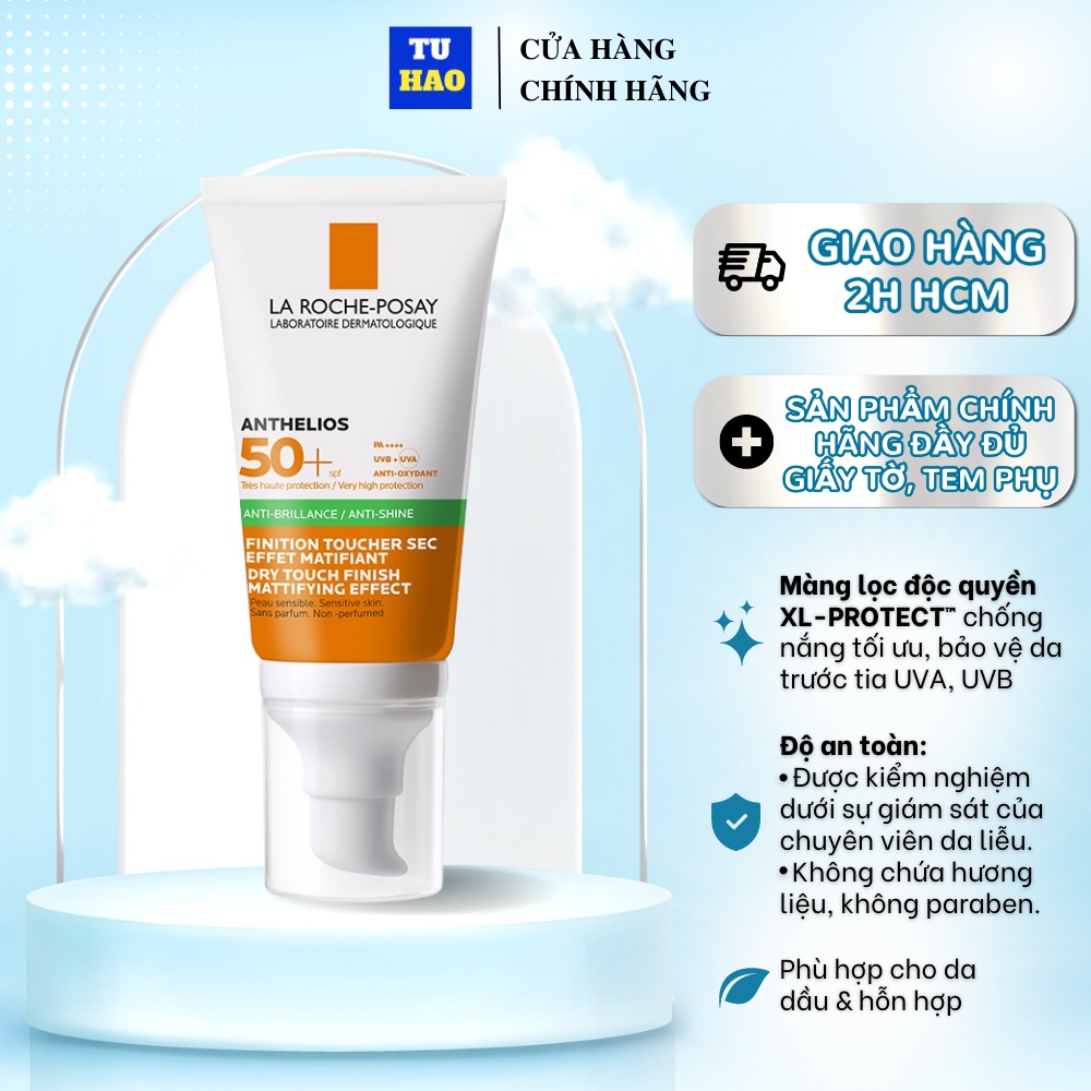 Kem chống nắng La Roche Posay Anthelios XL Dry Touch UVB UVA SPF 50+ 50ml