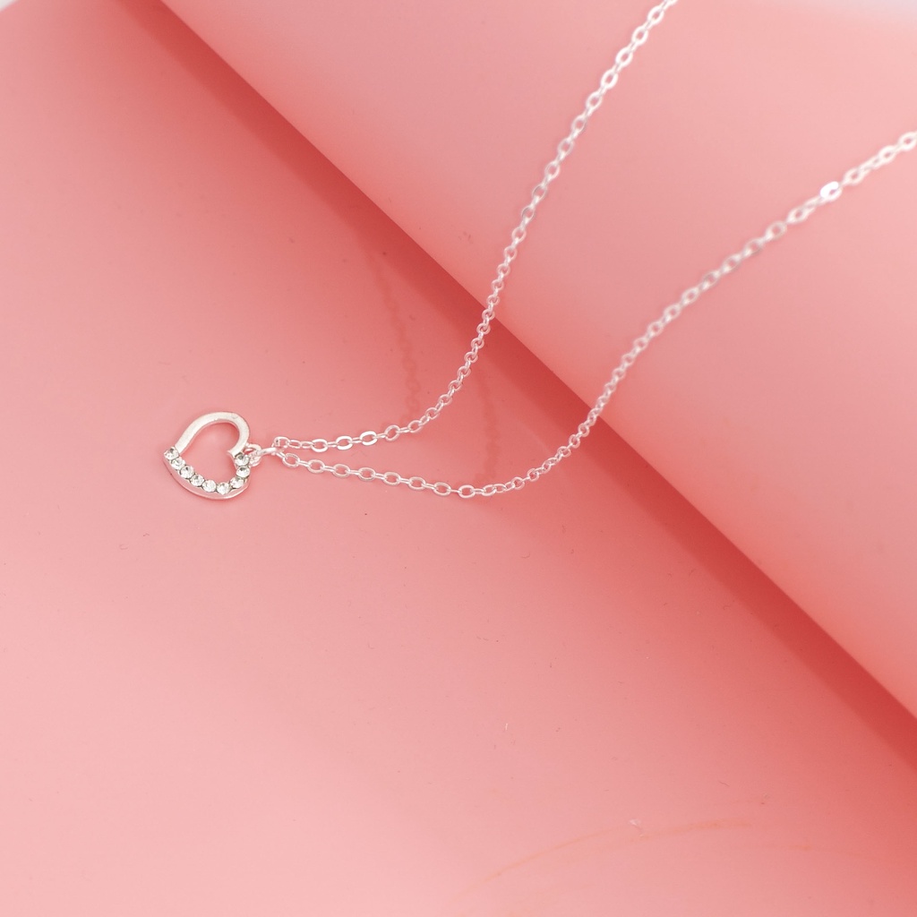 Dây chuyền bạc mặt hình trái tim phong cách Hàn Quốc dành cho nữ ANTA Jewelry - ATJ3550