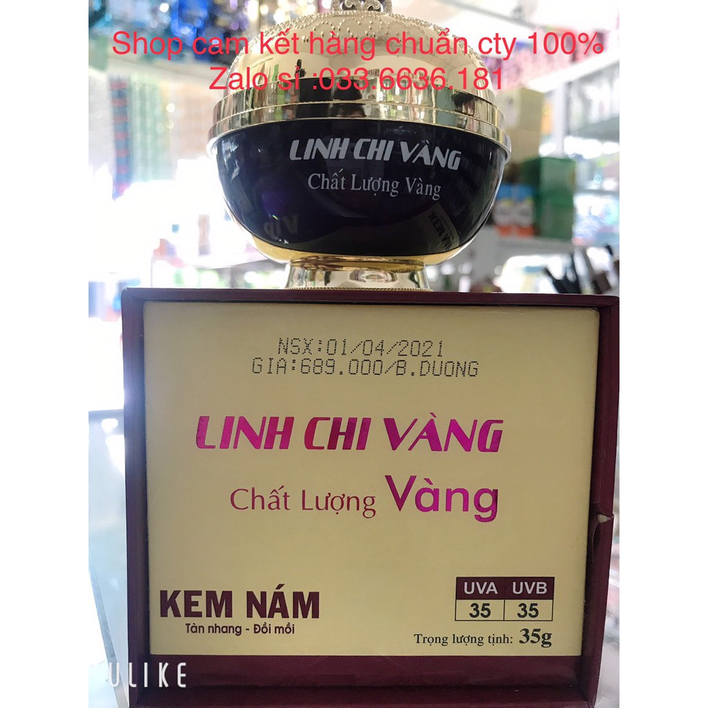 kem hết nám Linh chi vàng Vip hủ 35g