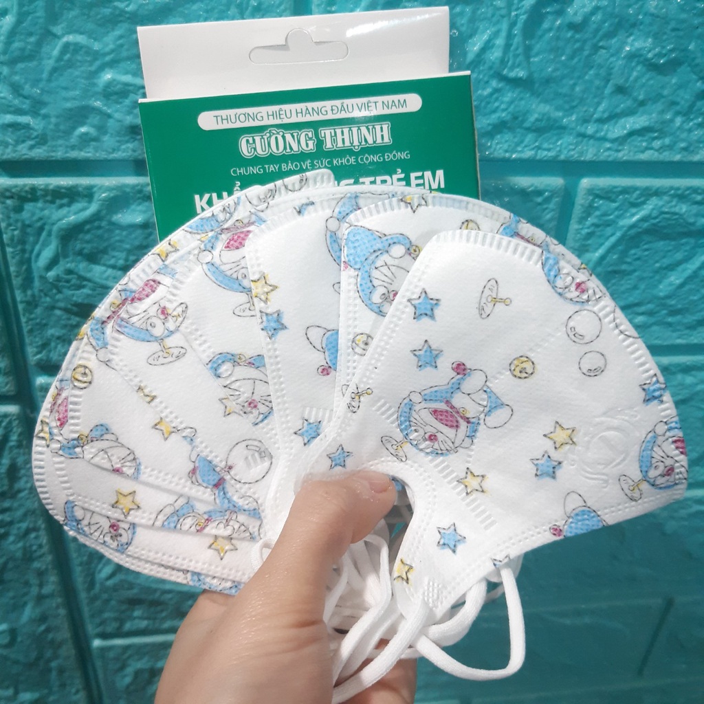 [BÉ 2-6 TUỔI ] Khẩu Trang 5D Kids Cho Bé Mask Cường Thịnh Họa Tiết Y Tế Xuân Lai Công Nghệ Nhật Bản Hộp 10C Bền Đẹp