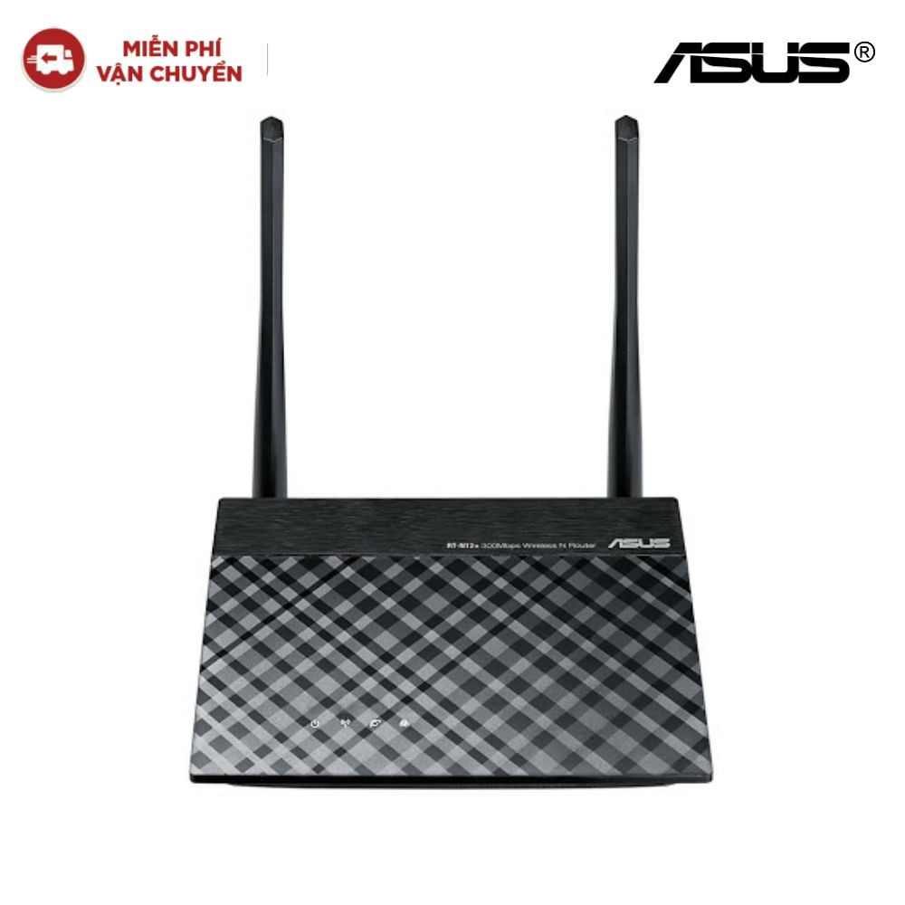 Bộ Phát Wifi Không Dây Asus RT-N12+ 2 Chuẩn N300 Hỗ Trợ Tính Năng Lặp Sóng Băng Tần