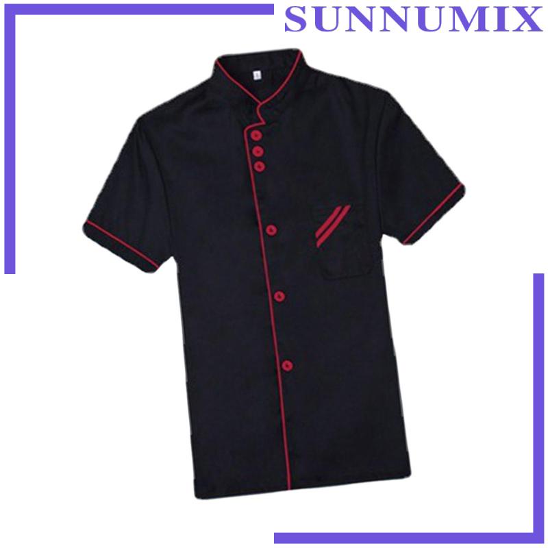 Đồng Phục Đầu Bếp Ngắn Tay Thoáng Khí Cho Quán Cà Phê