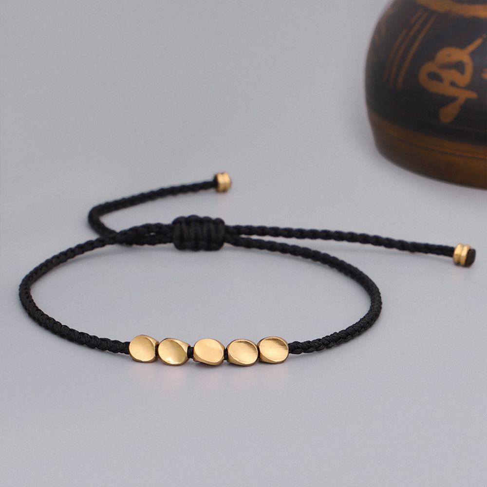 Vòng Tay Chuỗi Hạt Màu Đỏ Đen Phong Cách Phật Giáo Tây Tạng