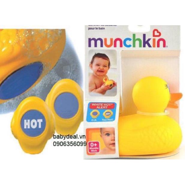 VỊT VÀNG BÁO NÓNG MUNCHKIN DÙNG ĐỂ ĐO NHIỆT ĐỘ NƯỚC TẮM CHO BÉ