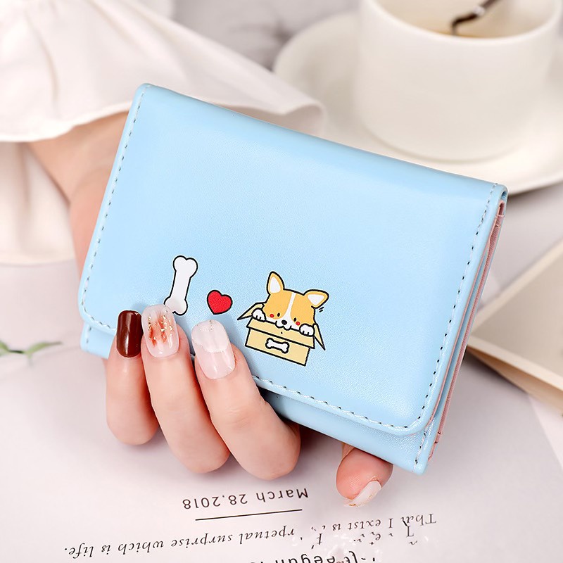 Ví nữ đựng tiền nhiều ngăn 547  chất da retro phong cách thanh lịch